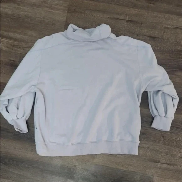 Nap Loungewear Boxy Turtleneck Sweatshirt Women Blue Oversized Long Sleeve Large - Picture 8 of 9